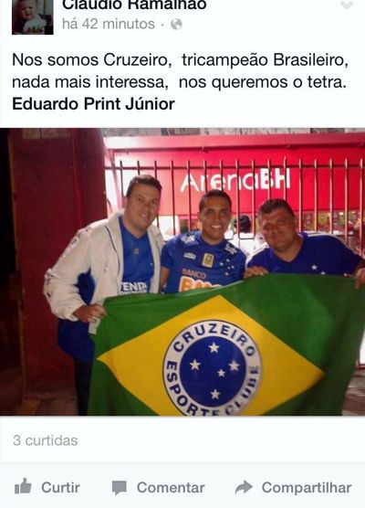 Vereador Eduardo Print Junior e amigos no Mineirão na hora da Audiência Pública sobre o Rio Itapecerica